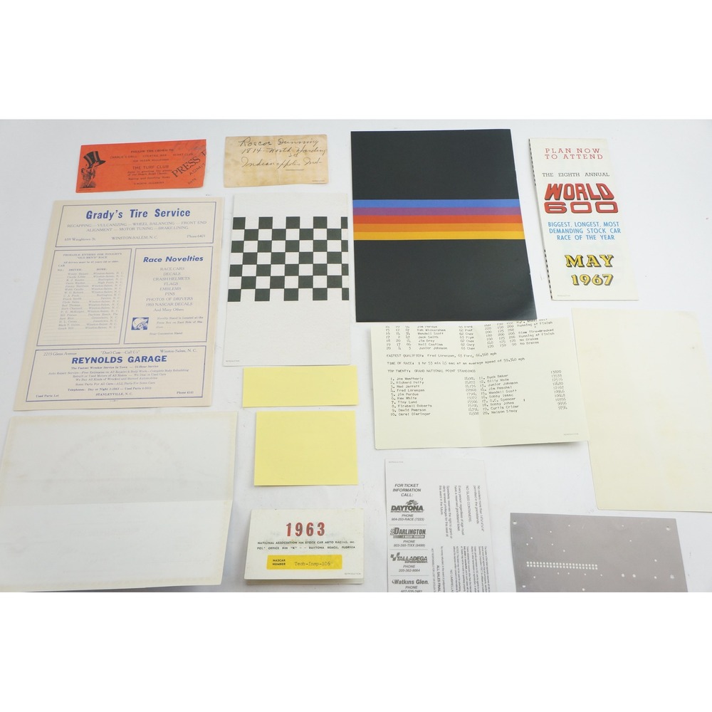 NASCAR Memorabilia Reproduction Lot Racing Ephemera Excellent 14pc - Picture 8 of 8